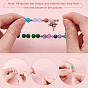 SUNNYCLUE 400Pcs 10 Style Natural & Synthetic Gemstone Beads, 500Pcs 5 Style Alloy Spacer Beads, 1Pc Elastic Crystal Thread & Beading Needles & Sharp Steel Scissors