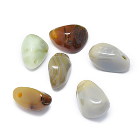 Natural Mixed Stone Pendants, Nuggets, Tumbled Stone