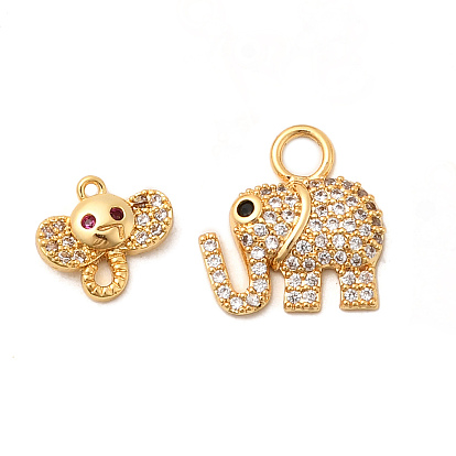 Латунные микро проложить кубического циркония прелести, без никеля , реальный 18 k позолоченный