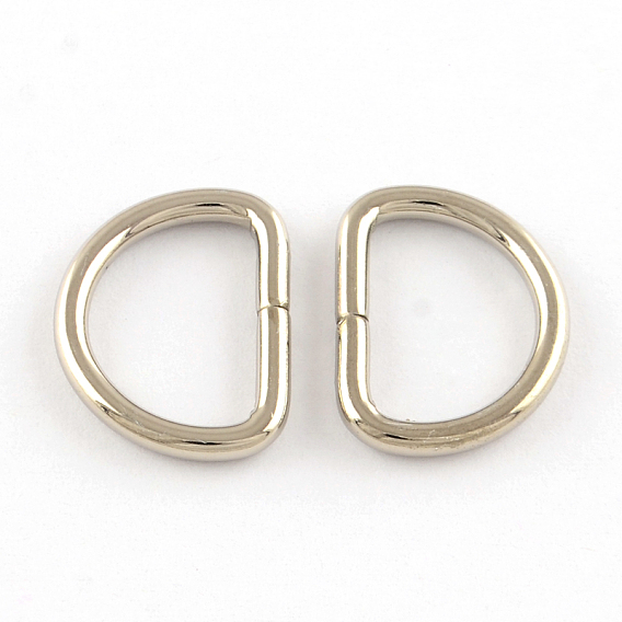 Iron D Rings, Buckle Clasps, For Webbing, Strapping Bags, Garment Accessories, 17.5x13x2mm