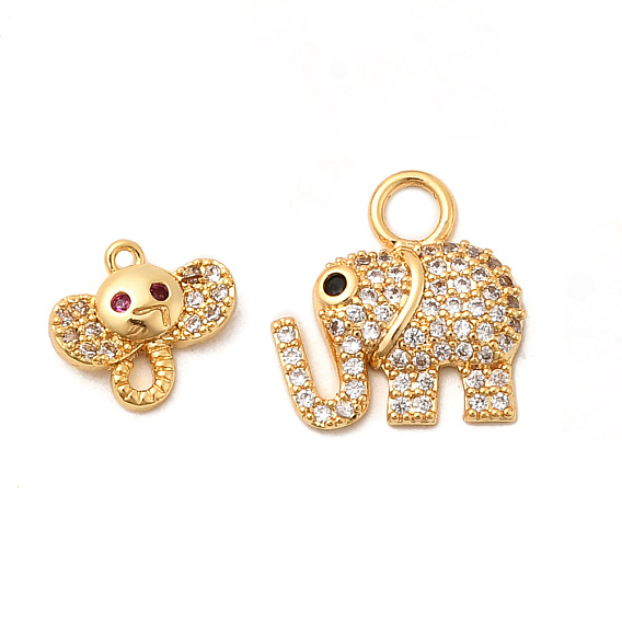 Латунные микро проложить кубического циркония прелести, без никеля , реальный 18 k позолоченный