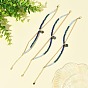 Natural Paua Shell Charm Dyed Natural Malaysia Jade Faceted Rondelle Bracelets with 304 Stainless Steel Chains for Women, Real 18K Gold Plated, Blue