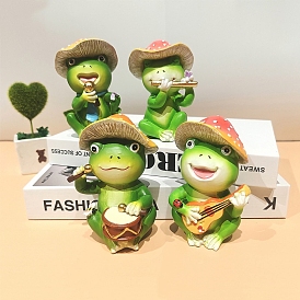 Resin Frog Figurines, for Home Garden Ornament