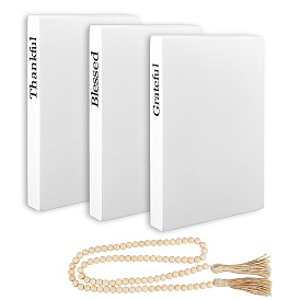 Фальшивая книга МДФ, книга по моделированию и моделированию, Домашняя жизнь книжная полка опора дисплей украшения, с деревянными блочными бусинами