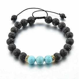Black Lava Stone Essential Oil Yoga Bracelet Natural Gemstone Women's Jewelry