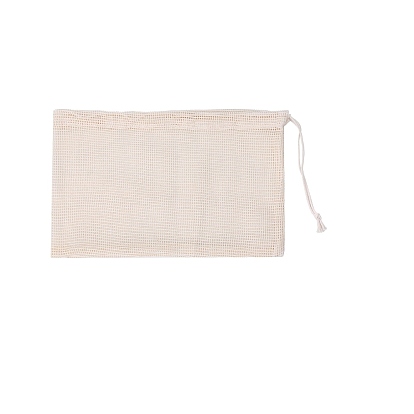 Cotton Storage Pouches, Drawstring Bags, Rectangle