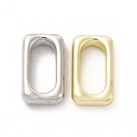 Alloy Linking Rings, Long-Lasting Plated, Cadmium Free & Lead Free, Rectangle