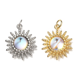 Подвески из латуни и смолы с покрытием стойки, без кадмия и без свинца, долговечный, солнце