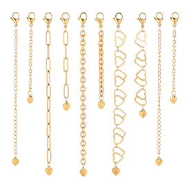 10 шт. 5 стили 304 удлинитель цепи из нержавеющей стали