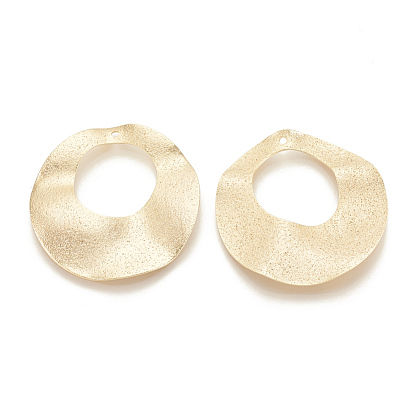 Pendentifs en laiton, plat rond, sans nickel