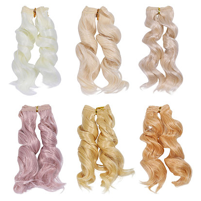 6шт. 6 цветов, высокотемпературные волоконные волосы для кукол
