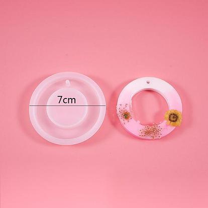 DIY Silicone Molds, Resin Casting Molds, For UV Resin, Epoxy Resin Jewelry Pendants Making, Flat Round
