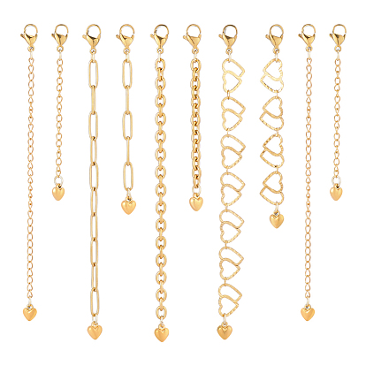 10 шт. 5 стили 304 удлинитель цепи из нержавеющей стали