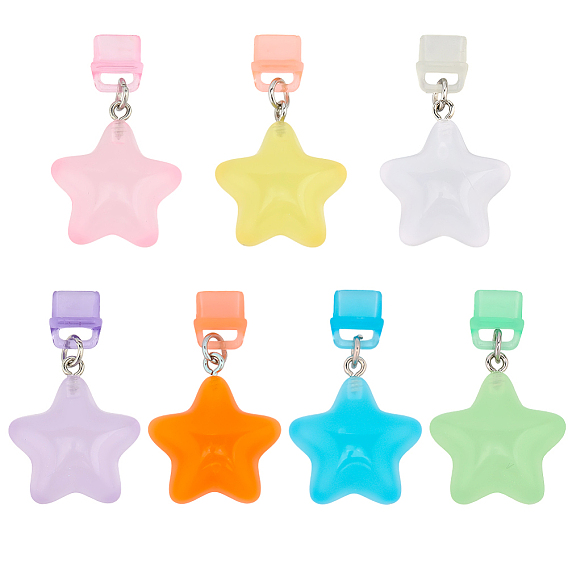7шт. ПВХ пластиковые мобильные пылезащитные заглушки, со звездой из смолы