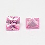 Cubic Zirconia Cabochons, Grade A, Faceted, Square