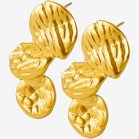 Геометрические нерегулярные 304 серьги-гвоздики из нержавеющей стали