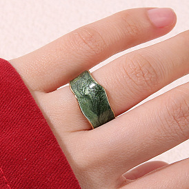 Fashionable Metal Dripping Oil Geometric Ring - Simple and Personalized Women's Ring.