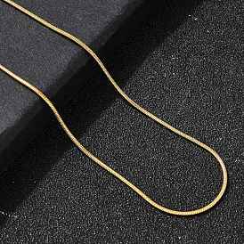 1мм 304 ожерелья из круглой цепочки-змейки из нержавеющей стали для женщин, ионное покрытие (ip)