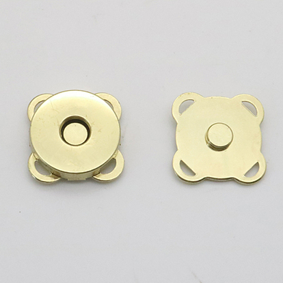 Alloy Magnetic Buttons Snap Magnet Fastener, Flower, for Cloth & Purse Makings
