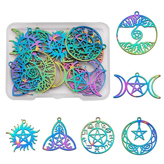 12 шт 6 стиль 304 подвески из нержавеющей стали, разнообразные