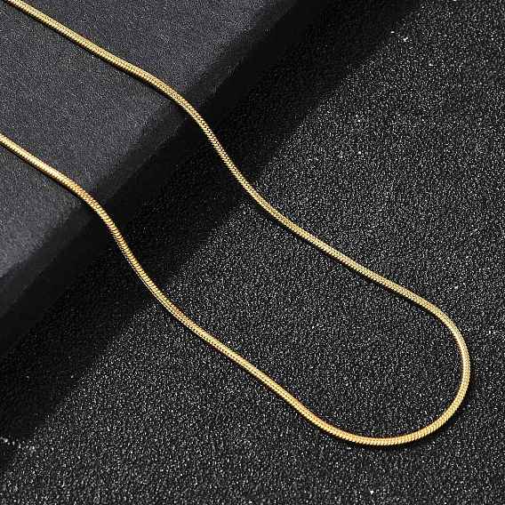 1мм 304 ожерелья из круглой цепочки-змейки из нержавеющей стали для женщин, ионное покрытие (ip)