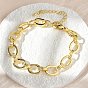Латунные овальные звенья цепи браслеты для женщин мужчин, долговечный, стойки покрытие, без кадмия и без свинца