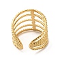 304 Stainless Steel Hollow Multi Lines Open Cuff Rings for Women