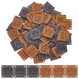 60 шт. 2 стили этикетки из искусственной кожи, для джинсов своими руками, , обуви, аксессуары для шляп