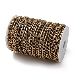 Оксидированные алюминиевые кубинские звенья цепи, с катушкой, несварные