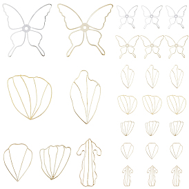 70 шт. 7 стили железный открытый ободок сзади, для diy уф смолы, эпоксидная смола, разнообразные