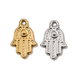 Pendentifs en acier inoxydable, charmes de main hamsa