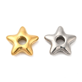 Ion Plating(IP) 304 Stainless Steel Beads, Star