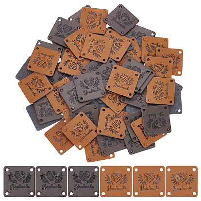 60 шт. 2 стили этикетки из искусственной кожи, для джинсов своими руками, , обуви, аксессуары для шляп