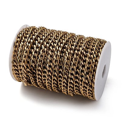 Оксидированные алюминиевые кубинские звенья цепи, с катушкой, несварные