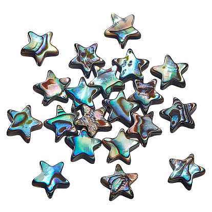 20 шт. нити бусин из натуральной ракушки пауа, звезда