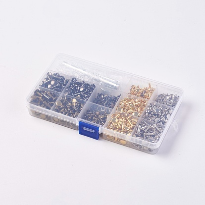 Leather Rivets, Rivet Fasteners Snap Buttons with Installation Tools, for DIY Crafting Repairing Decoration