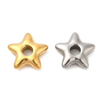 Ion Plating(IP) 304 Stainless Steel Beads, Star