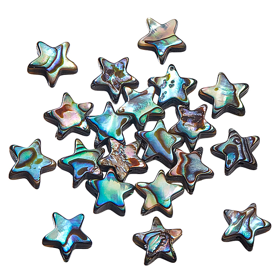 20 шт. нити бусин из натуральной ракушки пауа, звезда