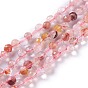 Quartz hématoïde naturel / brins de perles de quartz ferrugineux, top foré, facette, larme