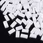 Glass Seed Beads, Opaque Colours Lustered, Round Hole, Flat Rectangle