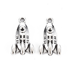 Tibetan Style Alloy Pendant Rhinestone Settings, Lead Free & Cadmium Free, Rocket