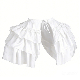 Polyester Women's Double-sided Ruffled Petticoat