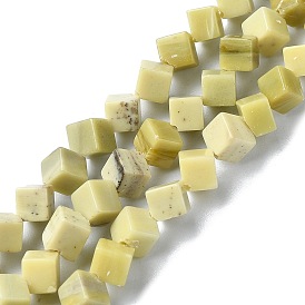 Natural Butter Jade Beads Strands, Rhombus