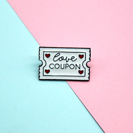 Fashion Love Coupon Brooch & Versatile Denim Backpack Accessory Gift