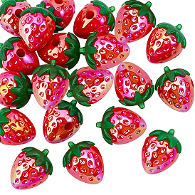 20шт. акриловые бусины, клубника