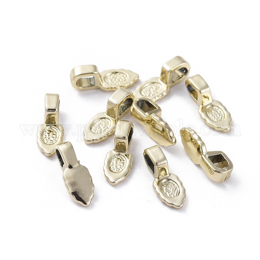 300pcs Gold//Silver//Rosegold Plated Bail Beads European Charms Pendant Hanger