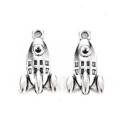 Tibetan Style Alloy Pendant Rhinestone Settings, Lead Free & Cadmium Free, Rocket
