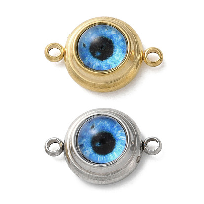 304 подвески-коннекторы синего цвета из нержавеющей стали и акрила от сглаза