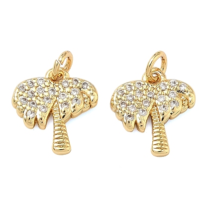 Латунные микро проложить кубического циркония подвески, очарование кокосового дерева, без свинца и без кадмия, стойки покрытие, долговечный