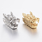304 Stainless Steel European Beads, Large Hole Beads, Dragon Head